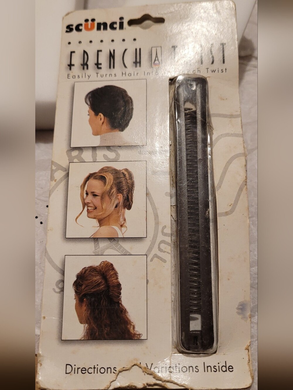 Vintage Scunci French Hair Twist Styling Tool - Black NEW In Orig Packaging